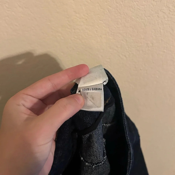 Vintage Dolce & Gabbana Authentic ‘73 Dark Bell-bottoms Blue Flare Jeans Size 8 - Picture 9 of 11